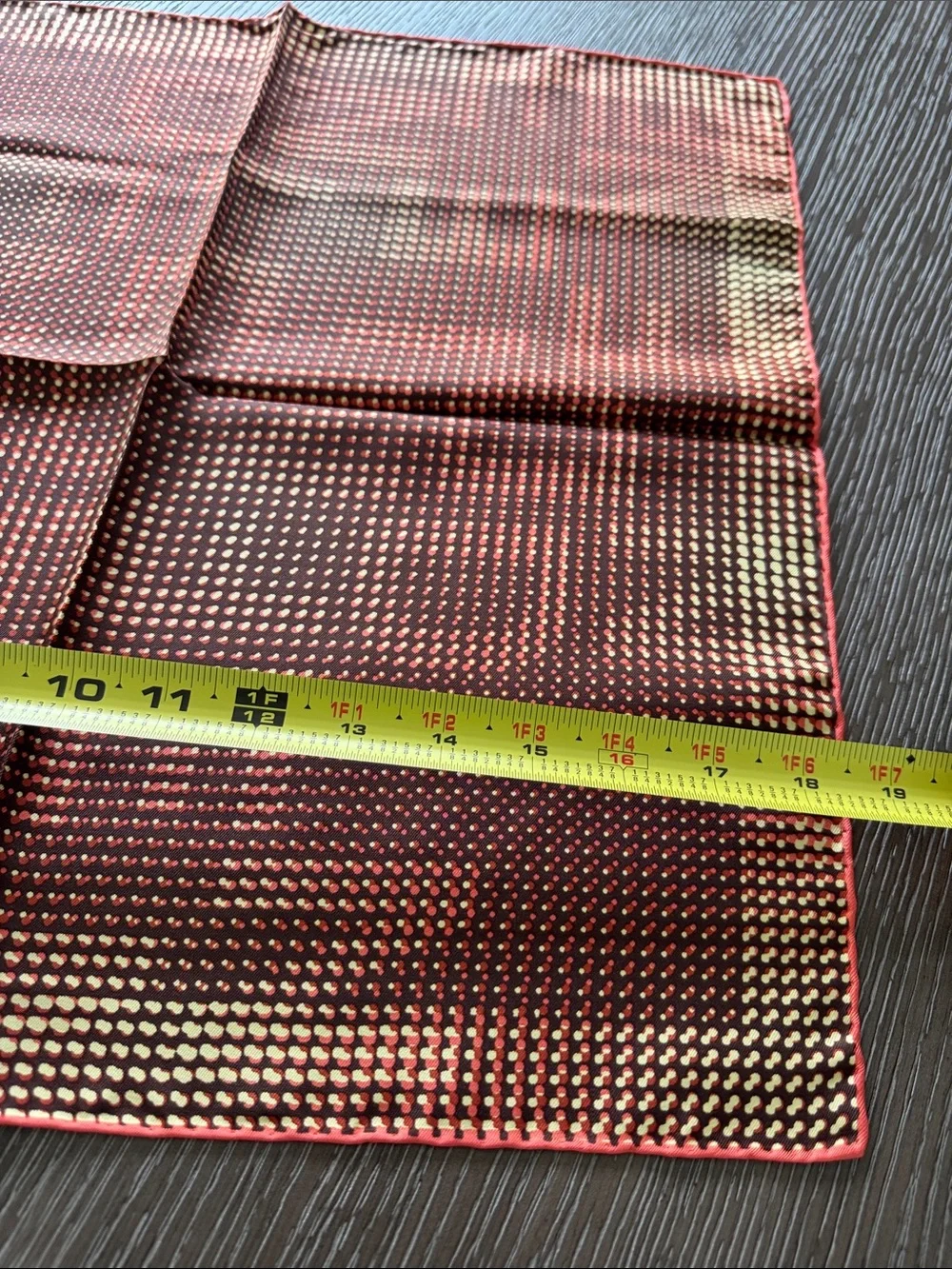 Fendi NWT 100% Silk Square Scarf Logo printed in Burnt Orange Yellow